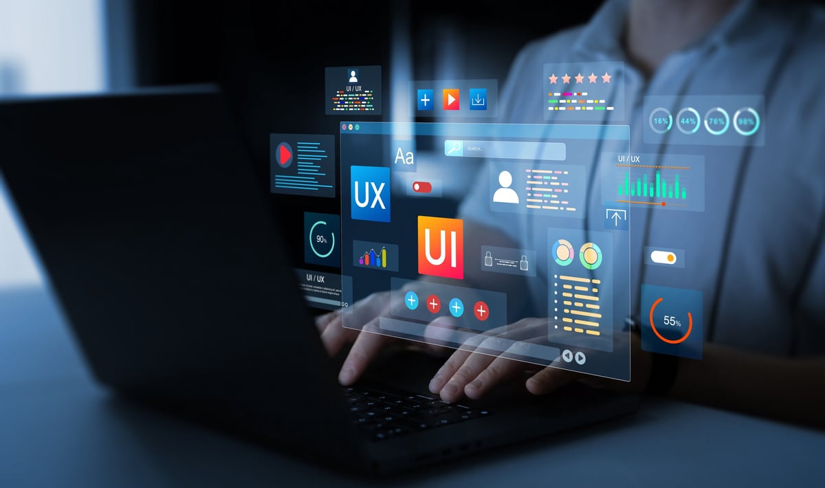Website interface design concepts and layout structure planning